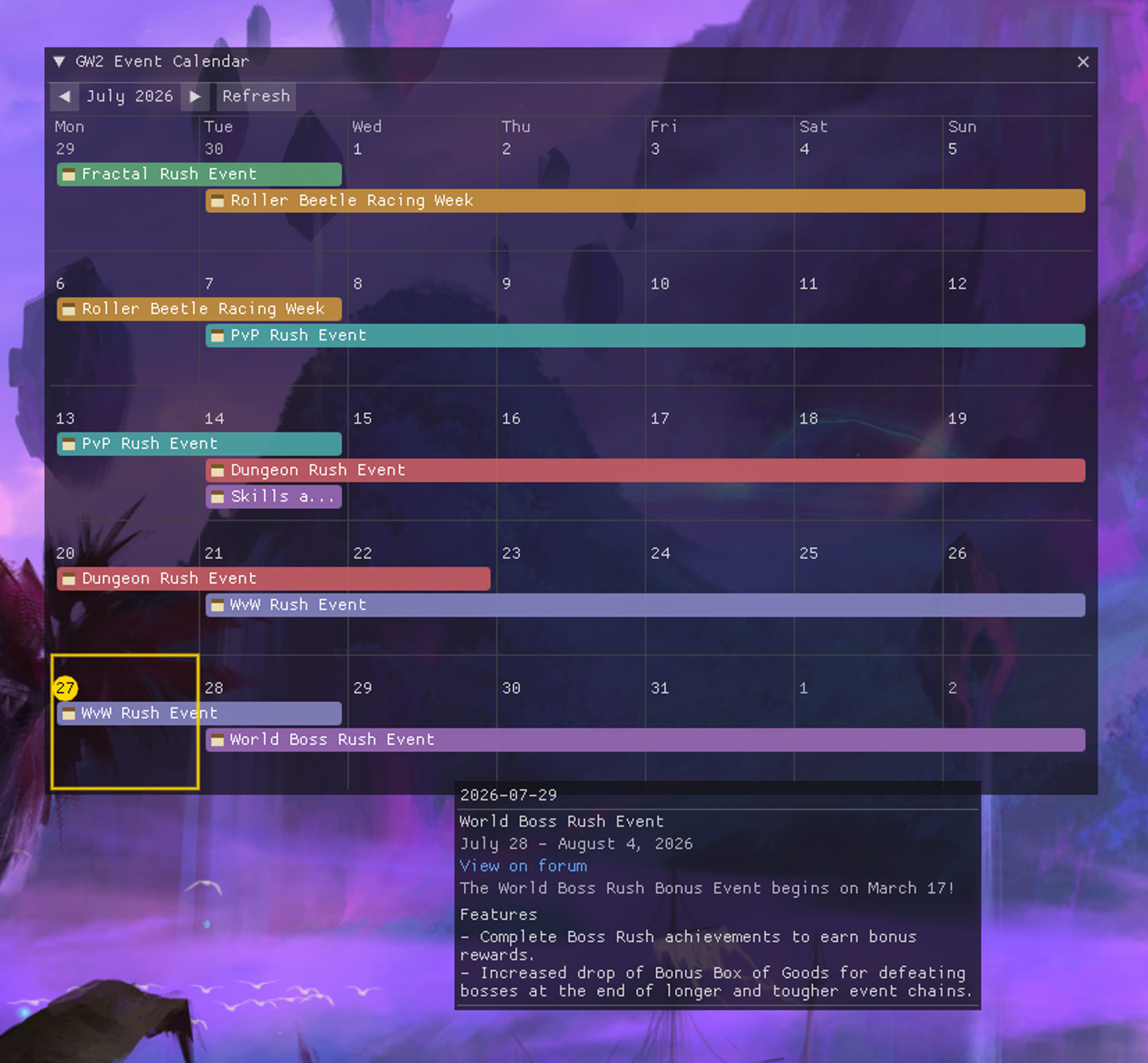 GW2EventCalendar preview
